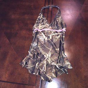 Girls camo bathing suit