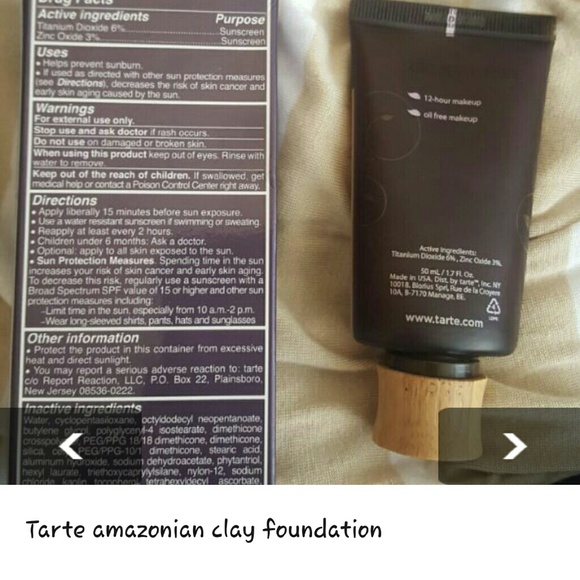 **Sold Tarte amazonian clay foundation - Picture 3 of 4