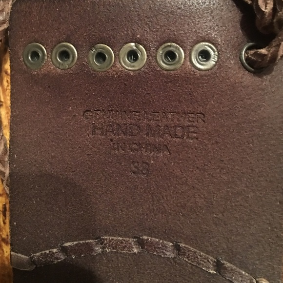 Corset Belt in Genuine Brown Leather - Picture 3 of 4