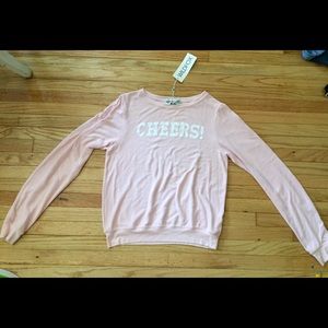 Wildfox  pink sweatshirt size small new with tag