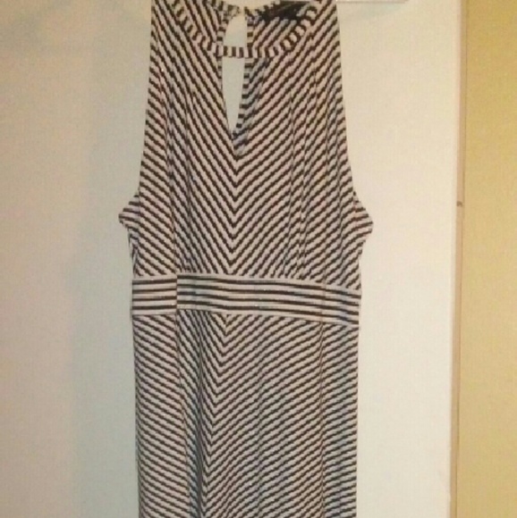 INC striped dress free flowing