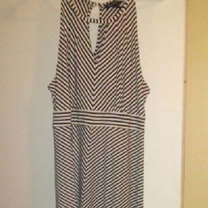 INC striped dress free flowing