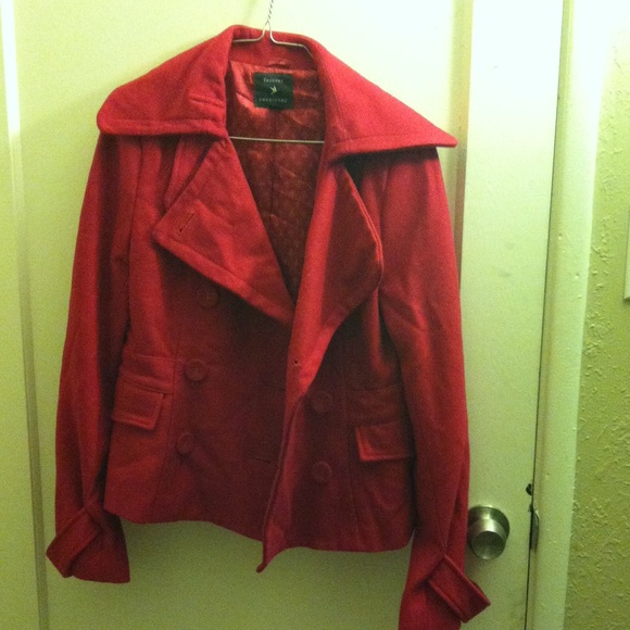 Hot pink 6 button jacket with pockets