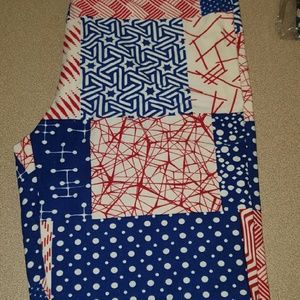 Red white and blue patches