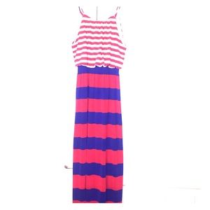 Red, White and Blue Maxi Dress