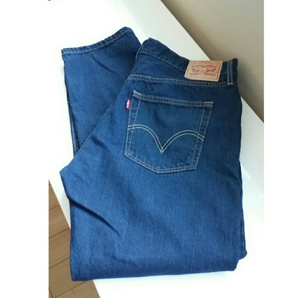 Levi's 501 Jeans Dark Blue Wash Custom Tapered Leg