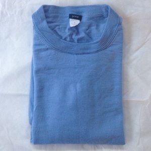 Light blue 100% merino wool knit top (3/4 sleeves)