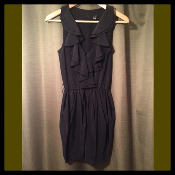 Black Ruffle Dress - Picture 2 of 4