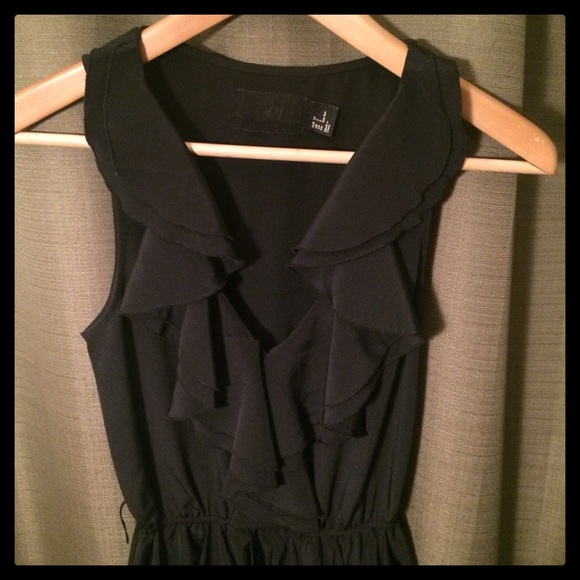 Black Ruffle Dress - Picture 3 of 4