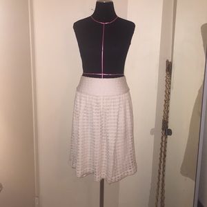 St. John Grid Knit Skirt W/ Pockets