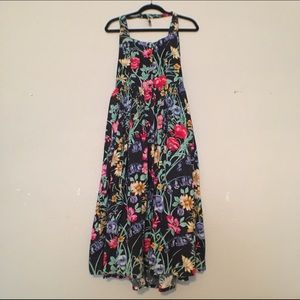 Vintage Tropical Halter Dress