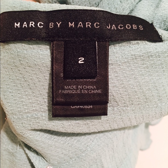 Marc by Marc Jacobs ruffle dress in jade; silk - Picture 3 of 3