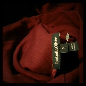 Isabella Oliver turtleneck burgundy dress