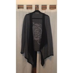 Hooded Sweater with Rose Design