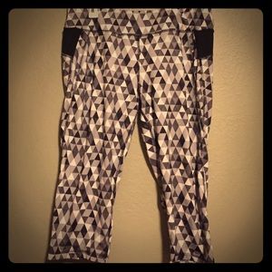 Plus size geometric yoga workout pants