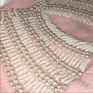 Blush pink knee length midi Bodycon dress