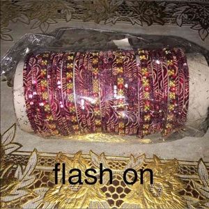 Burgundy Bollywood Bangles Set