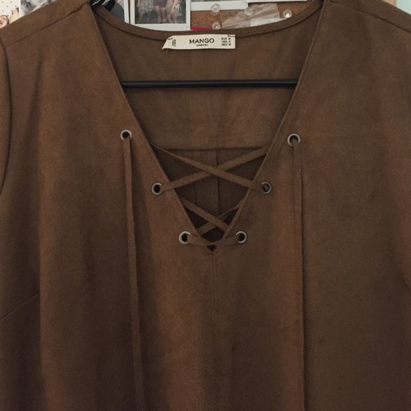 Suede interwoven drawstring dress - Picture 2 of 2