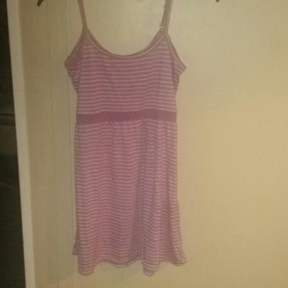 NWT Hurley summer dress XL purple & white stripe
