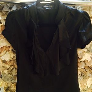 Silk ruffle blouse