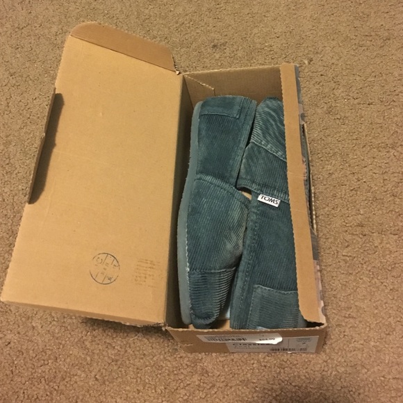 Teal stonewash corduroy Toms