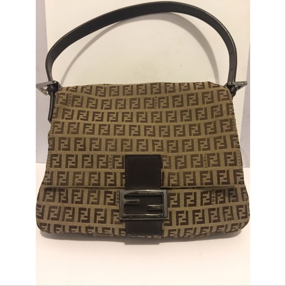 Classic Fendi Zucchino Shoulder Bag