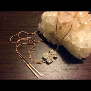 two sides bear necklace