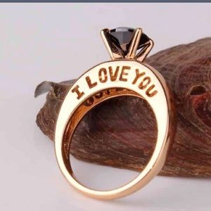18K gold plated "I Love You" ring (Sz 6)