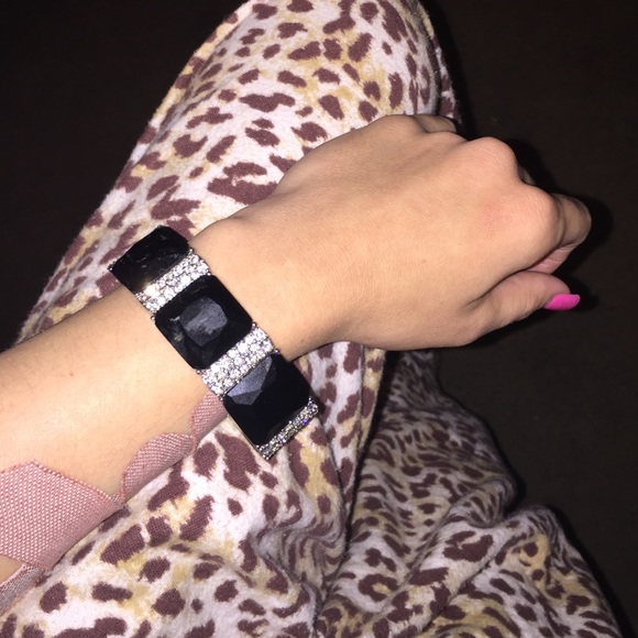 Black and diamond costume bracelet.