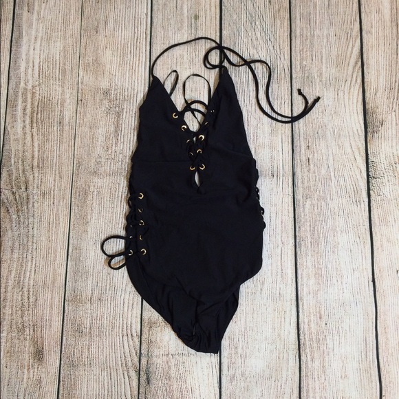 Black Lace Up Swimsuit! ✨💕 one piece - Picture 3 of 4
