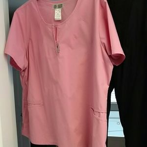 Light Pink and black scrub set -cherokee