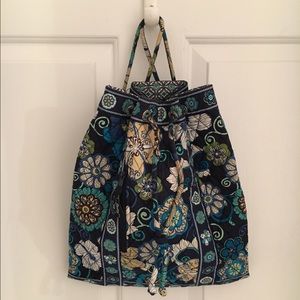Vera Bradley blue drawstring backpack