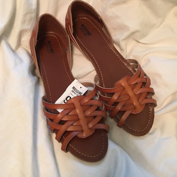 Cognac huarache sandals NWT