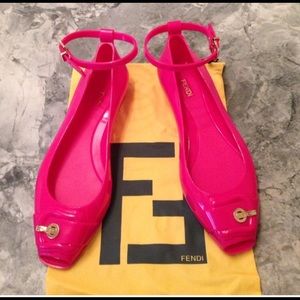 Authentic Fendi Hot Pink Jellies