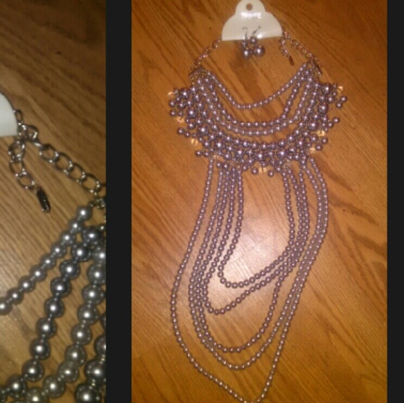 Grey Multi-Strand Necklace
