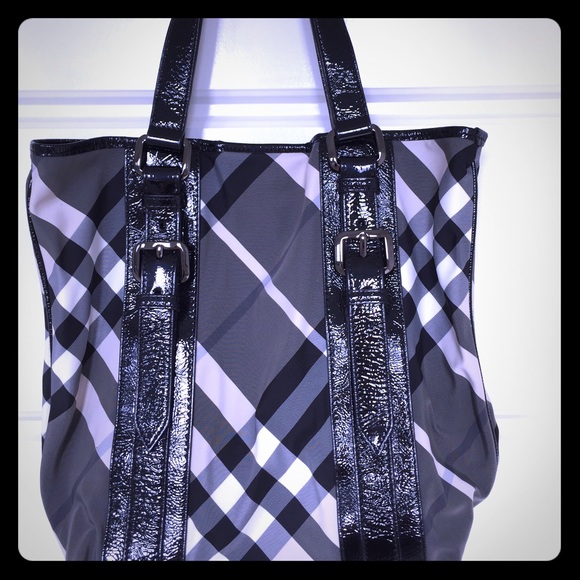 Burberry Black Nova Check Victoria Handbag