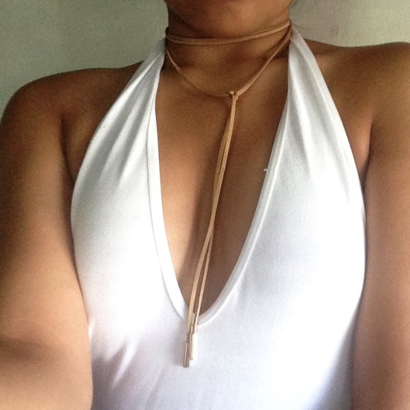 "Coachella" brown choker - Picture 4 of 4