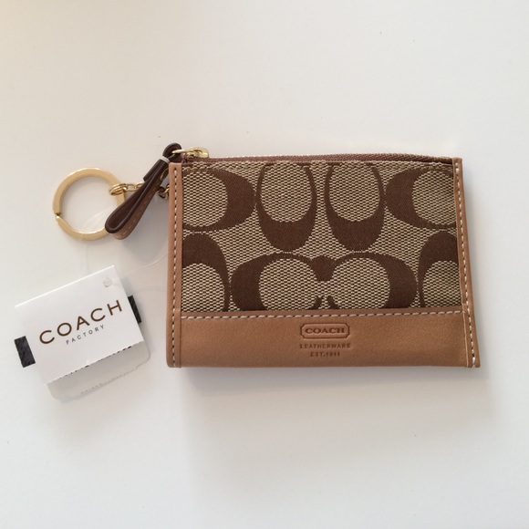 Coach Signature Card/Key Chain Holder
