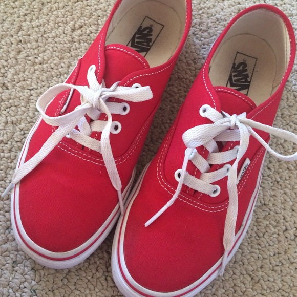 BARELY WORN RED VANS