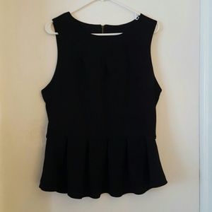 Black peplum top worn 1-2x