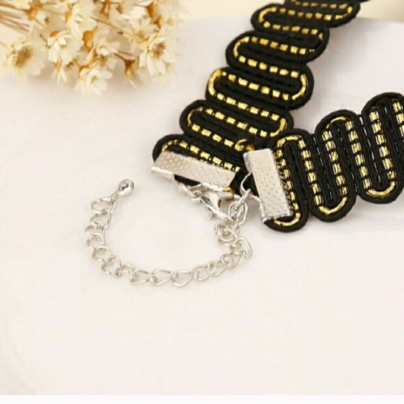 Vintage stretch tattoo choker necklace black lace - Picture 2 of 2
