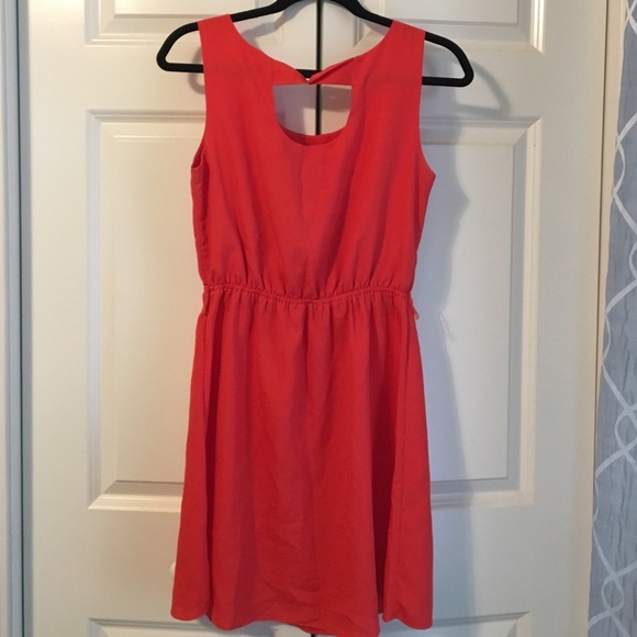 🌸SOLD🌸Gap Red-Orange dress with belt loops - Picture 2 of 3