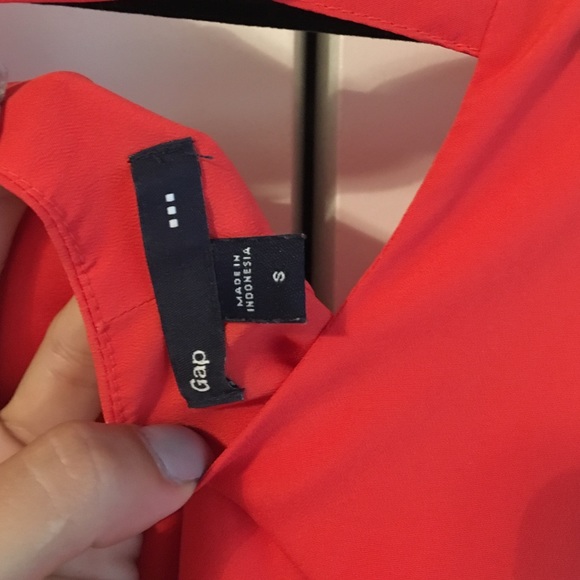 🌸SOLD🌸Gap Red-Orange dress with belt loops - Picture 3 of 3