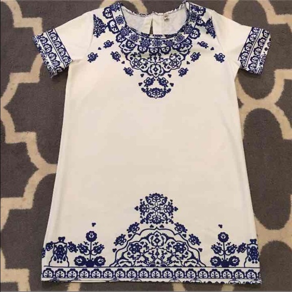 Bohemian Blue & White Porcelain Dress