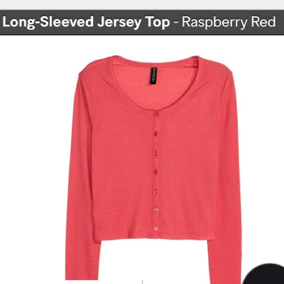 H&m long sleeved jersy top xs (new with tag)
