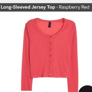 H&m long sleeved jersy top xs (new with tag)