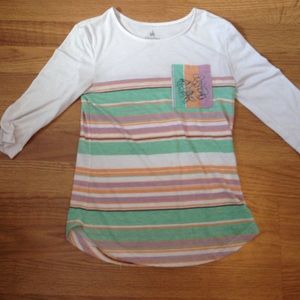 White quarter sleeves shirt with pocket