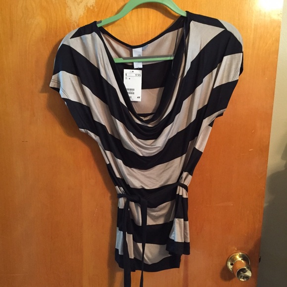 Black and Tan Striped Shirt
