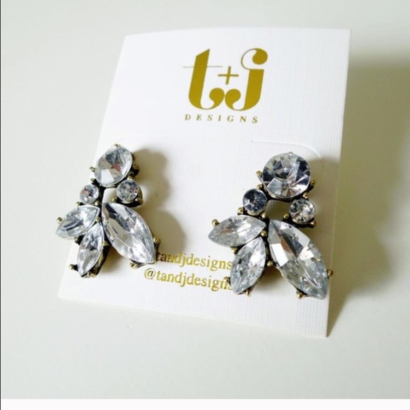 Crystal ivory studs