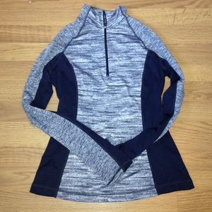 Navy and gray half zip